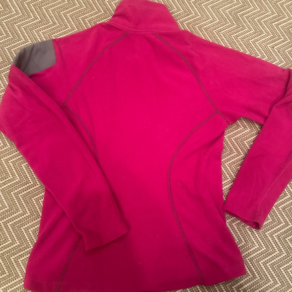 Eddie Bauer EUC First Ascent XS 1/2 Zip Bright Pink Pullover Fleece Sweatshirt - Picture 6 of 10